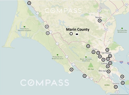 MARIN COUNTY MEDIAN HOME SALES PRICE MAP - COMPASS