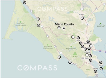 Marin County Home Price Map 