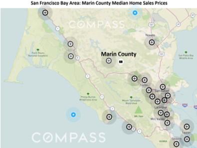 San Francisco Bay Area: Marin County Median Home Sale Prices